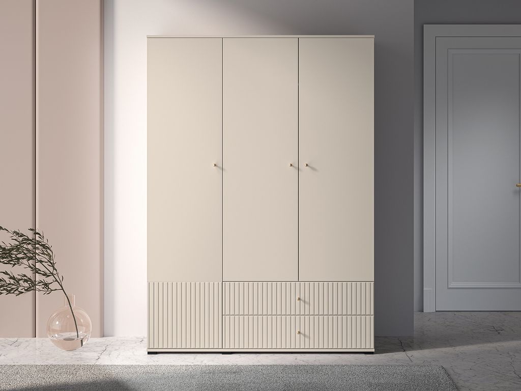 Dreitüriger Kleiderschrank 150 FAREL - Kaschmir
