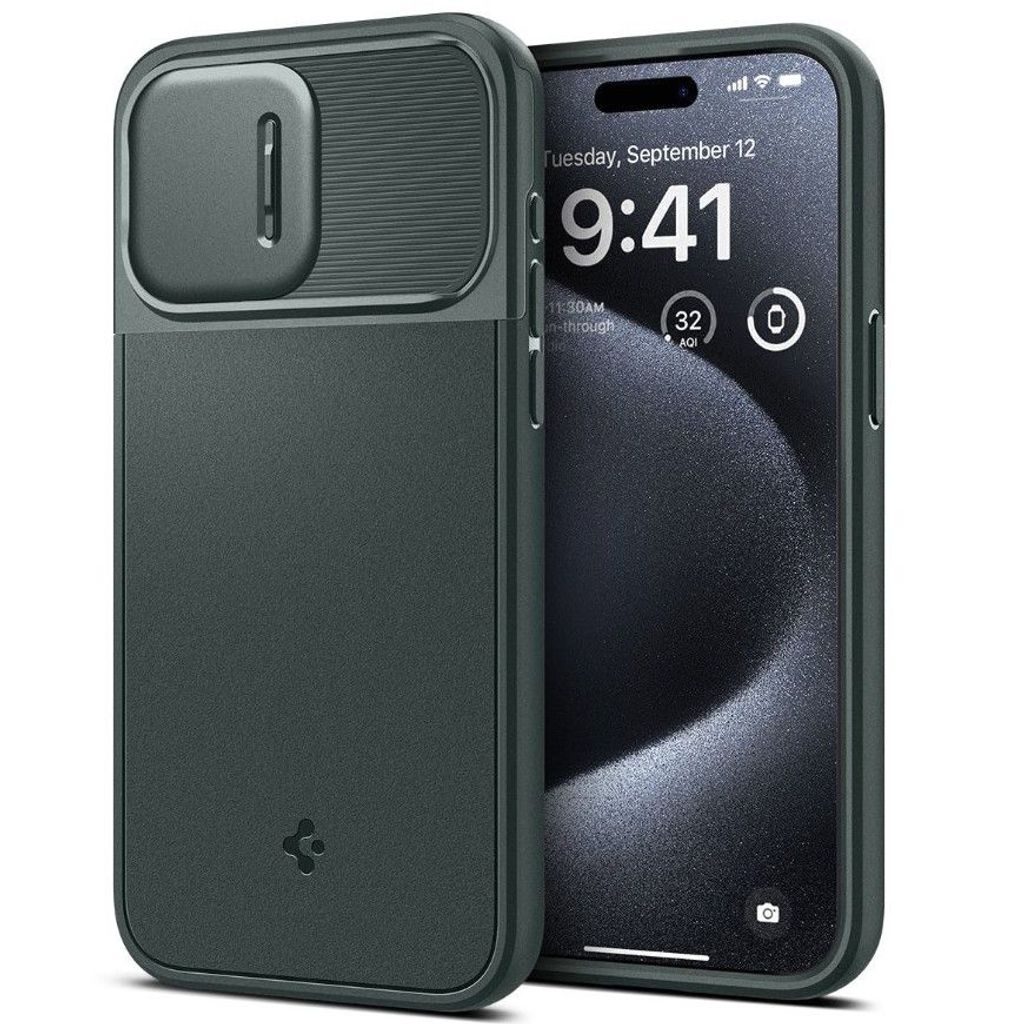 Etui Spigen Optik Armor Mag MagSafe Apple iPhone 15 Pro Abyss Grn