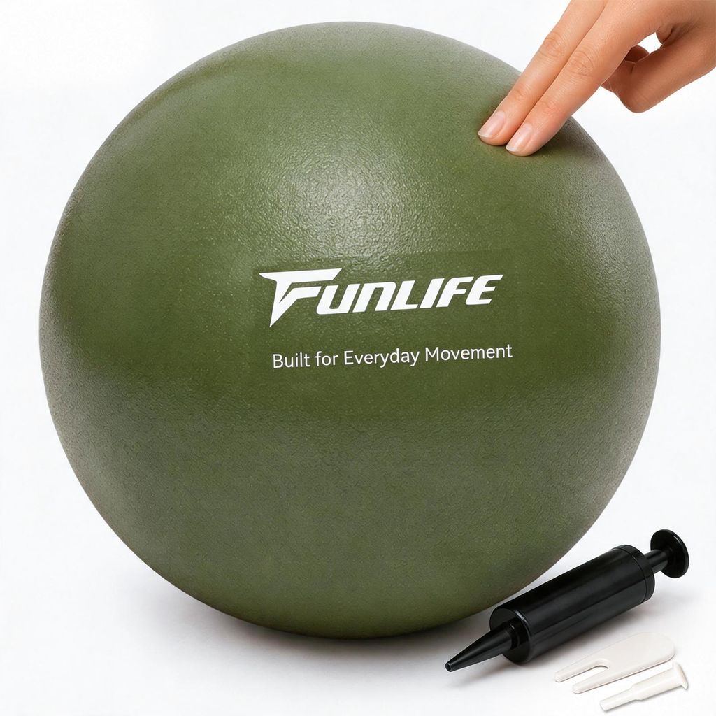 FunLife Pilatesbal van 25 cm met pomp, kleine fitnessbal Productafbeelding 