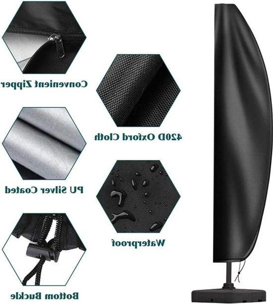 Schutzcover für Sonnenschirme, 420D Oxford, wetterfest, UV-beständig, für Cantilever-Schirme