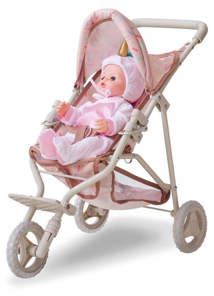 Teamson Kids Puppenwagen Jogging Rollenspiel Kinderwagen in Produktbild 