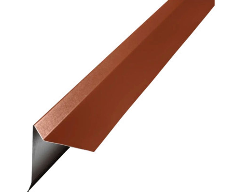 PRECIT Ortblech ohne Wasserfalz Schokoladenbraun RAL 8017 2000 mm x 105 mm x 95 mm
