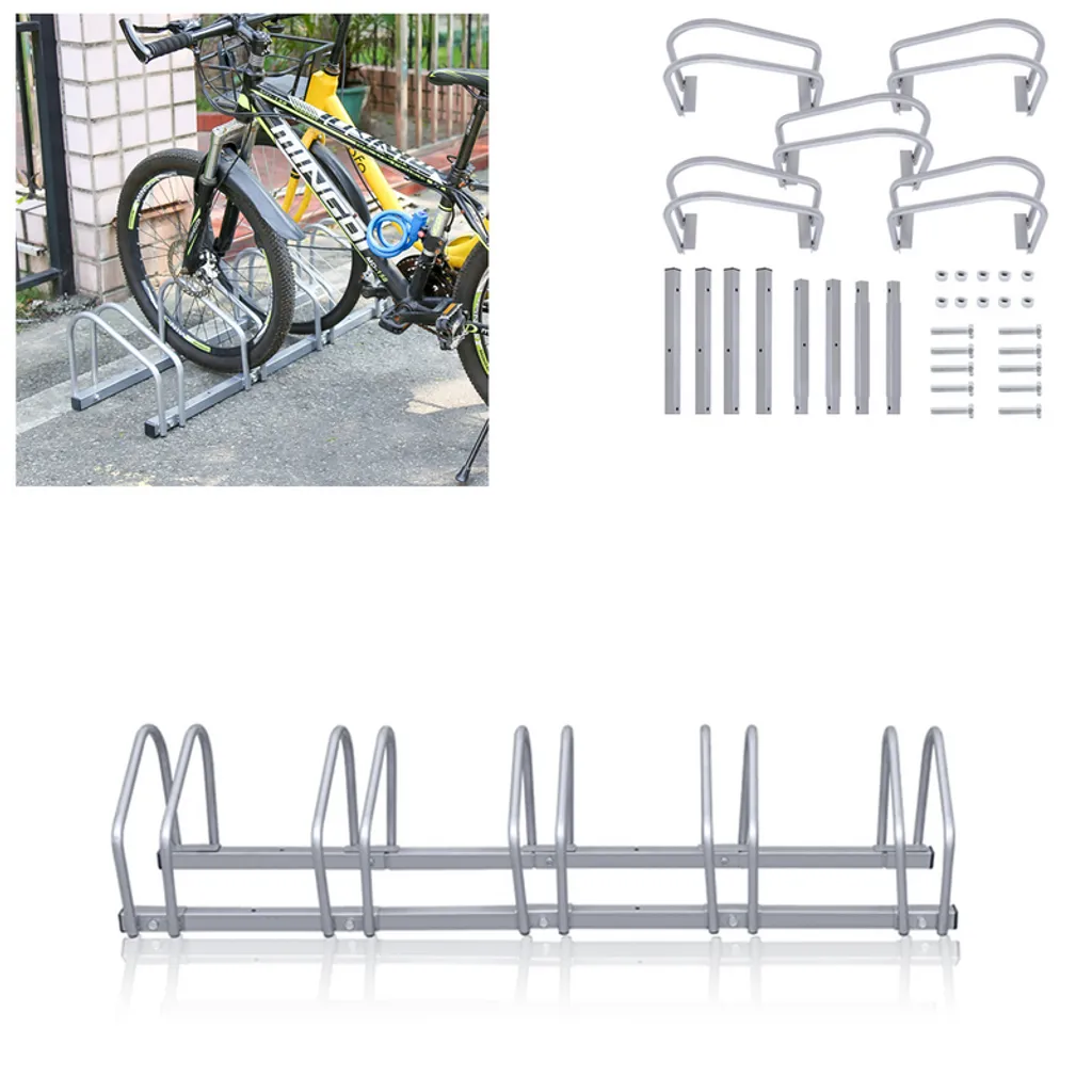 Support Vélos Multiple pour 5 Places, Rangement Garage Sol et Mural - 5