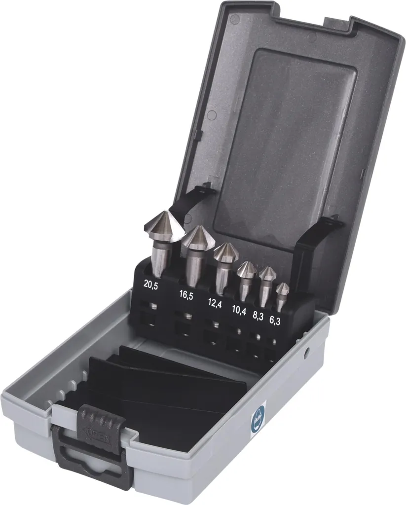 Set Svasatori KS Tools 336.0446 HSS DIN 335-C 90° - Qualità Industriale