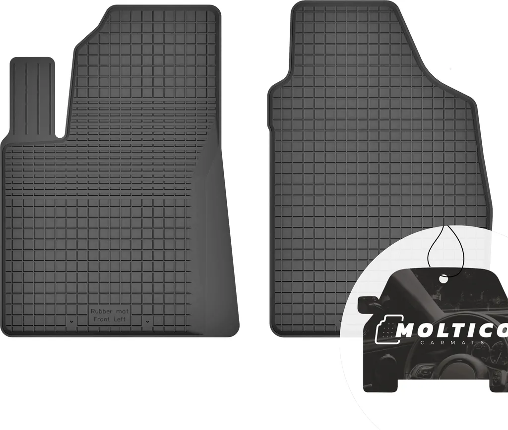 Tappetini Gomma Fiat 500L 2011-2022 - Design 3D con Bordo Salvapulito
