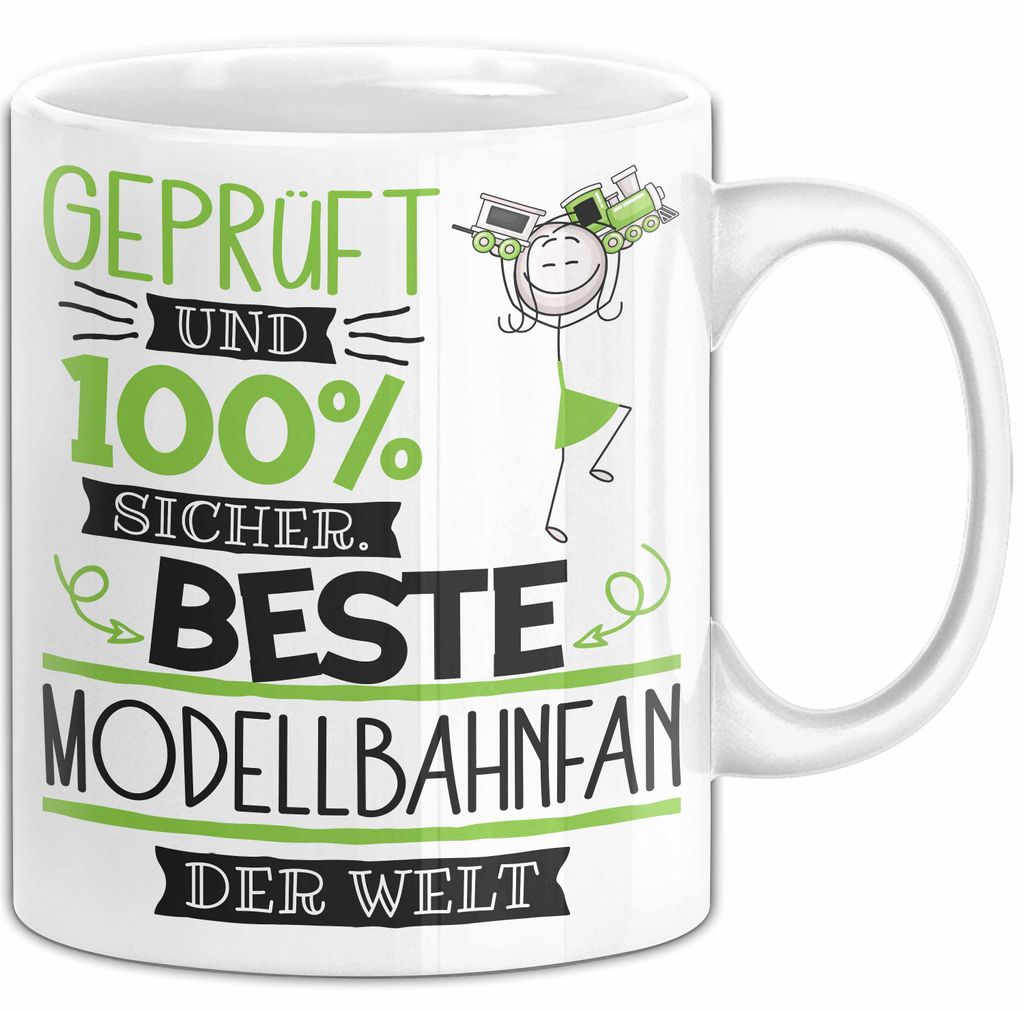 Beste Modellbahnfan Der Welt Tasse Geschenk für Eine Modellbahnfan Und Sicher Geschenkidee Geburtstag Weihnachten (Weiß)