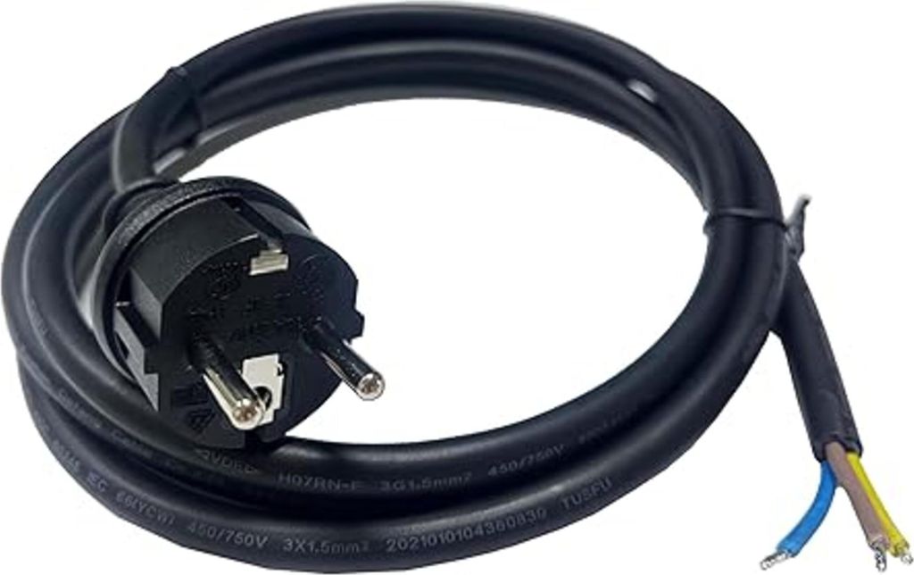 Solarsys - 15M Gummikabel H07RN-F 3x1,5mm, Photovoltaik-AC-Kabel mit Schuko-Stecker (CEE 7/7) für Mikrowechselrichter APsystems Hoymiles Deye Enve...