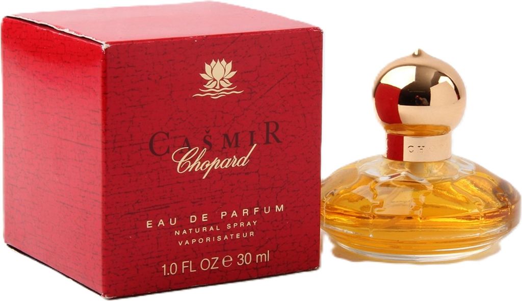 A perfume box and bottle are displayed side-by-side against a white background.