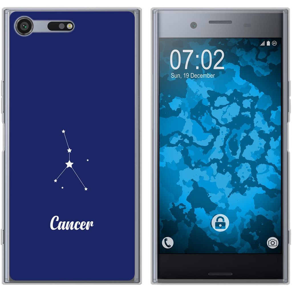 PhoneNatic Case kompatibel mit Sony Xperia XZ Premium Silikon-Hülle SternzeichenCancer M3