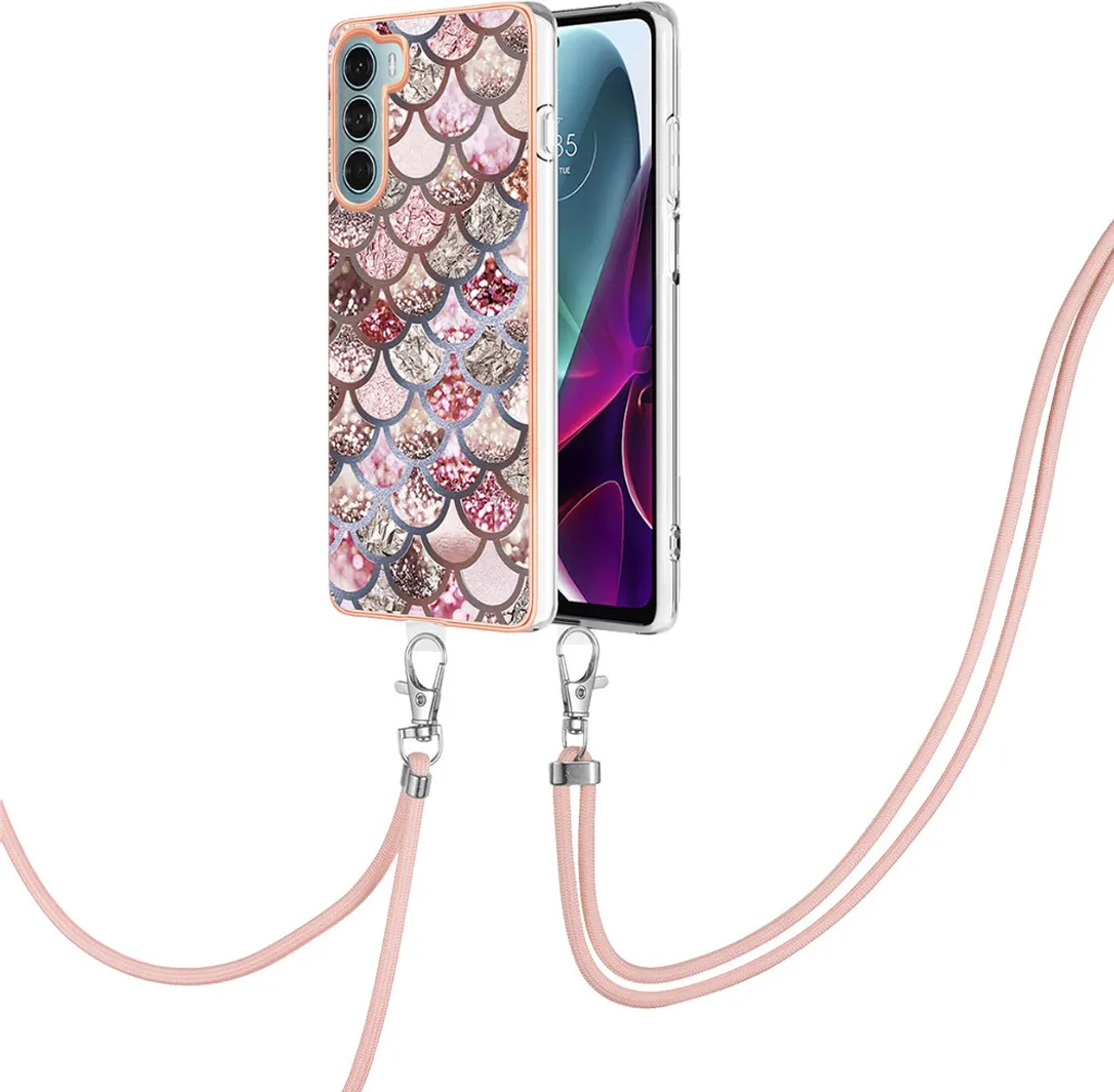 kwmobile 1x Custodia Compatibile con Apple iPhone 12 / iPhone 12 PRO - Cover Supporto Dita - Back Case per Smartphone - Protezione Gommata Rosa Shocking