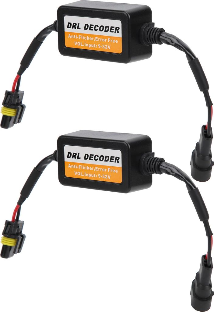 Universeller Tagfahrlicht-Decoder, fehlerfrei, 9006 LED-Lampen, Anti-Flimmern, 9-32 V