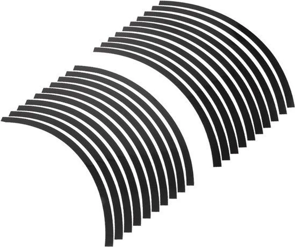 Autocollants de jante moto et voiture noirs 20 pouces (Lot de 20)