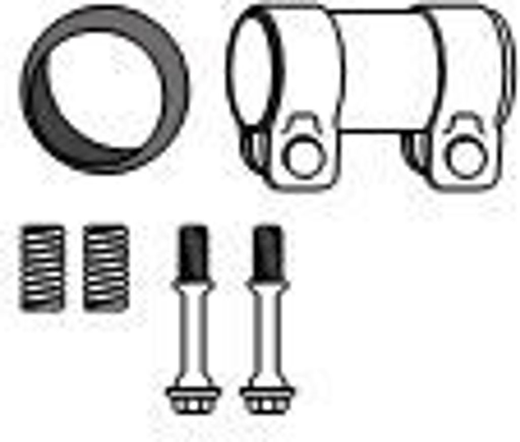 HJS Montagesatz Katalysator Montagesatz Abgasanlage 82 23 4497 Vorne für RENAULT Clio III Schrägheck (BR0/1, CR0/1)