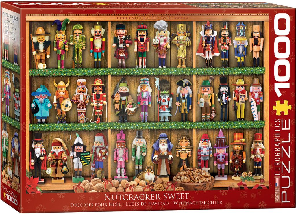 1000 Teile Puzzle - Puzzle - Weihnachtliche Nussknacker + Puzzle Zubehör