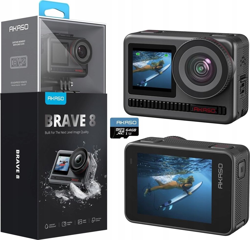 AKASO Action Cam 4K60FPS 48MP WiFi kamera podwodna sportowa Zdjęcie produktu 