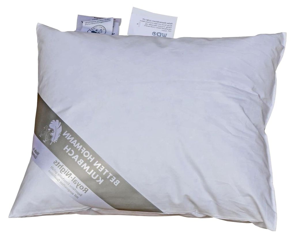 2 x Lendenkissen 25x40 Nackenkissen Kuschelkissen 100% Daunen, je 80 g Füllgewicht