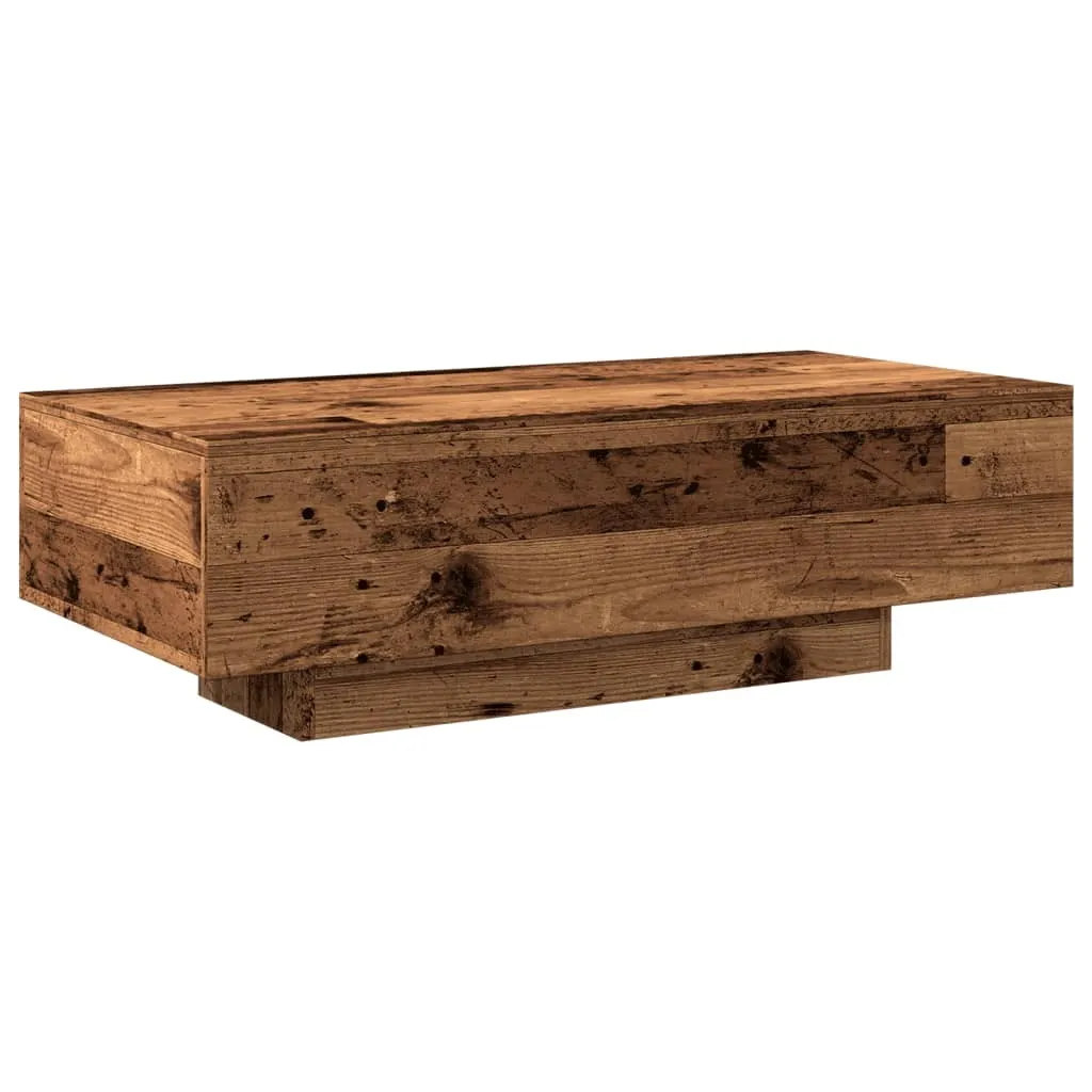 Tavolino in legno di recupero 100x49,5x31 cm materiale a base di legno