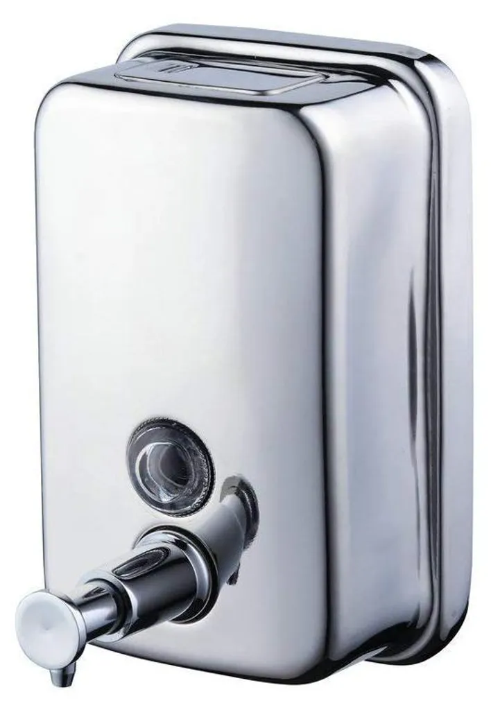 Distributeur de savon mural robuste en acier inox 800ml anti-corrosion