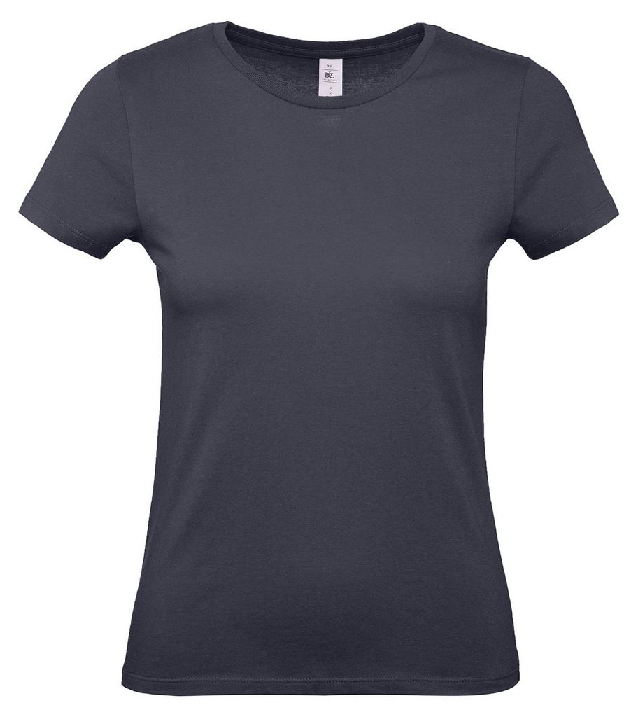 B&C Damen T-Shirt #E150 RW6634 (XS) (Helles Marineblau)