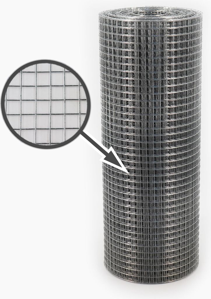 Rete Per Recinzioni H 100 Rete Per Intonaco Rete Metallica Zincata 10cm X 6.5m - Maglia 6mm, Anti Topi, Per Recinzioni E Giardino Rete Metallica 6.5m Braccioli Regolabili E Ribaltabili - 4