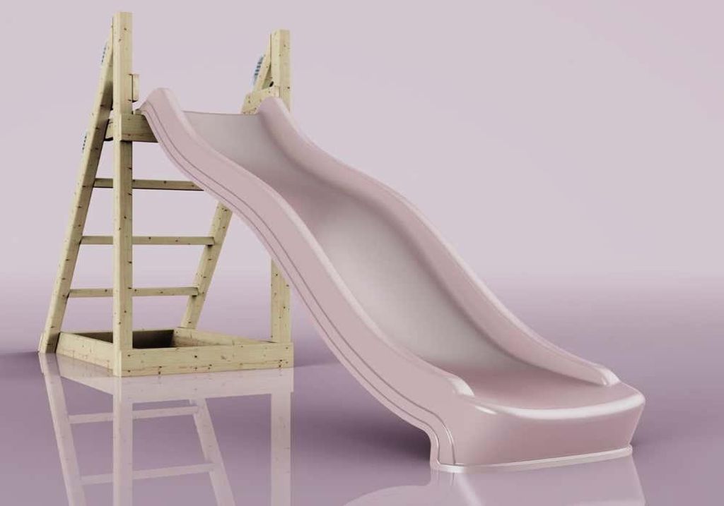 OutdoorToys Rutsche Luchs aus Holz in Rosa 220cm 220cm Produktbild 
