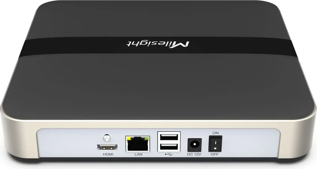 Mini NVR 1000 4K H.265 à 8 canaux couleur or pour vidéosurveillance IP