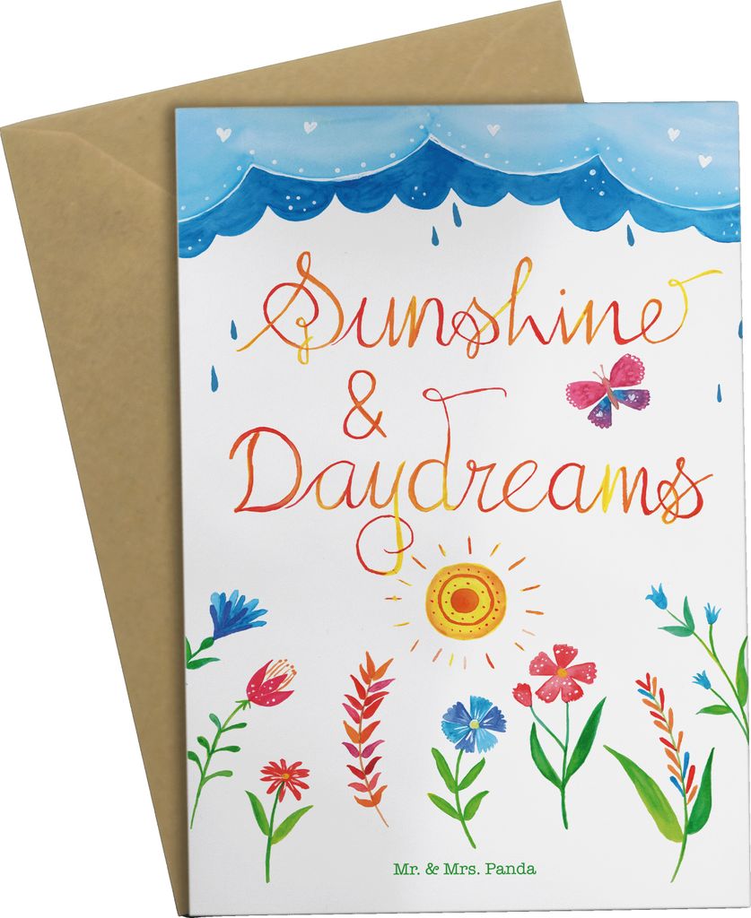 Mr. & Mrs. Panda Grußkarte Sunshine and Daydreams - Produktbild 
