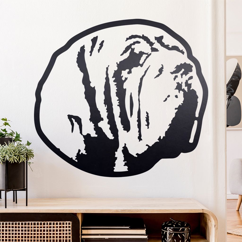 mastiff Hund Wandtattoo Wandaufkleber Wall Sticker - Dekoration, Küche, Wohnzimmer, Schlafzimmer, Badezimmer