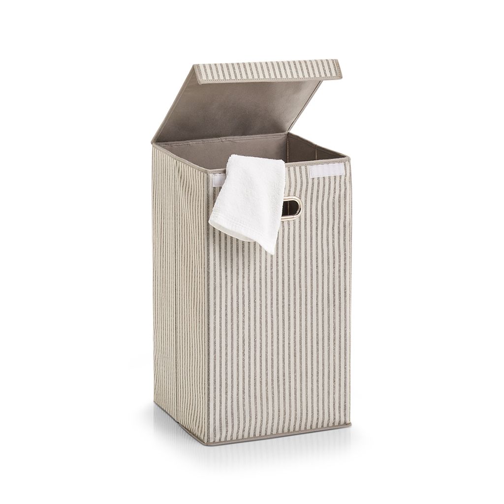 ZELLER Cesto per biancheria tessile beige 32x32x57cm Immagine del prodotto 