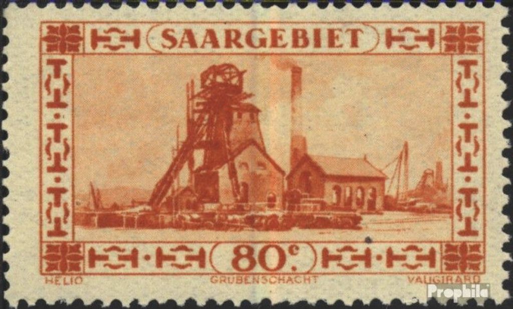 Briefmarken Saarland 1926 Mi 116 mit Falz Landschaftsbilder (V)