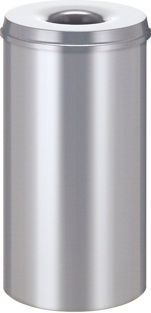 Feuerlöschender Papierkorb 50 Liter - Silber Produktbild 
