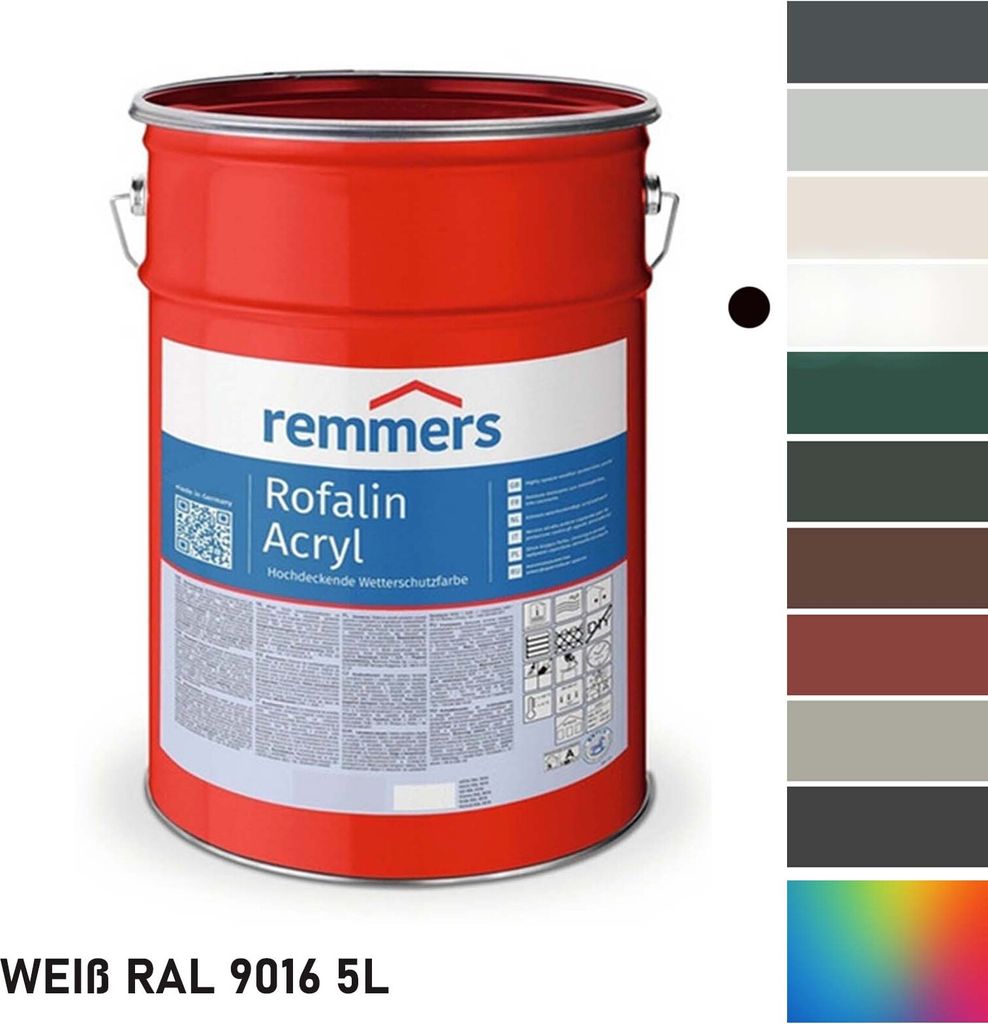 Remmers Rofalin Acryl - Farbe: weiß - Gebinde: 5 Liter Produktbild 