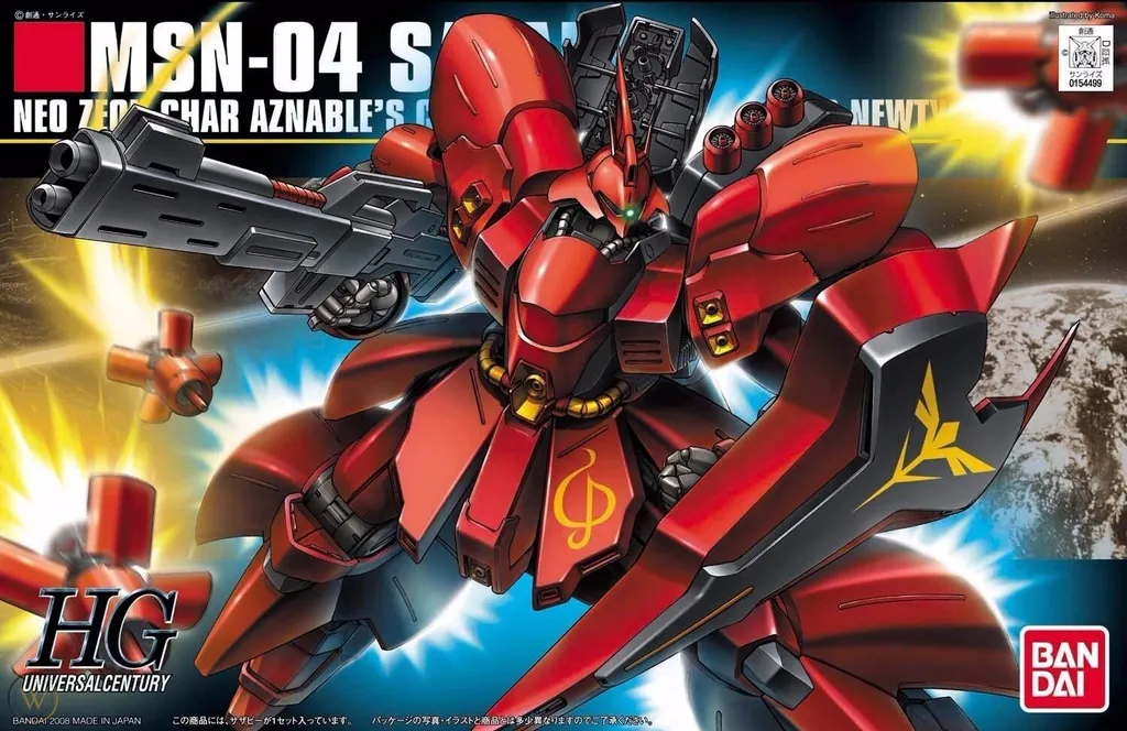 Gundam HGUC 1/144 MSN-04 Sazabi pour diorama de combat spatial
