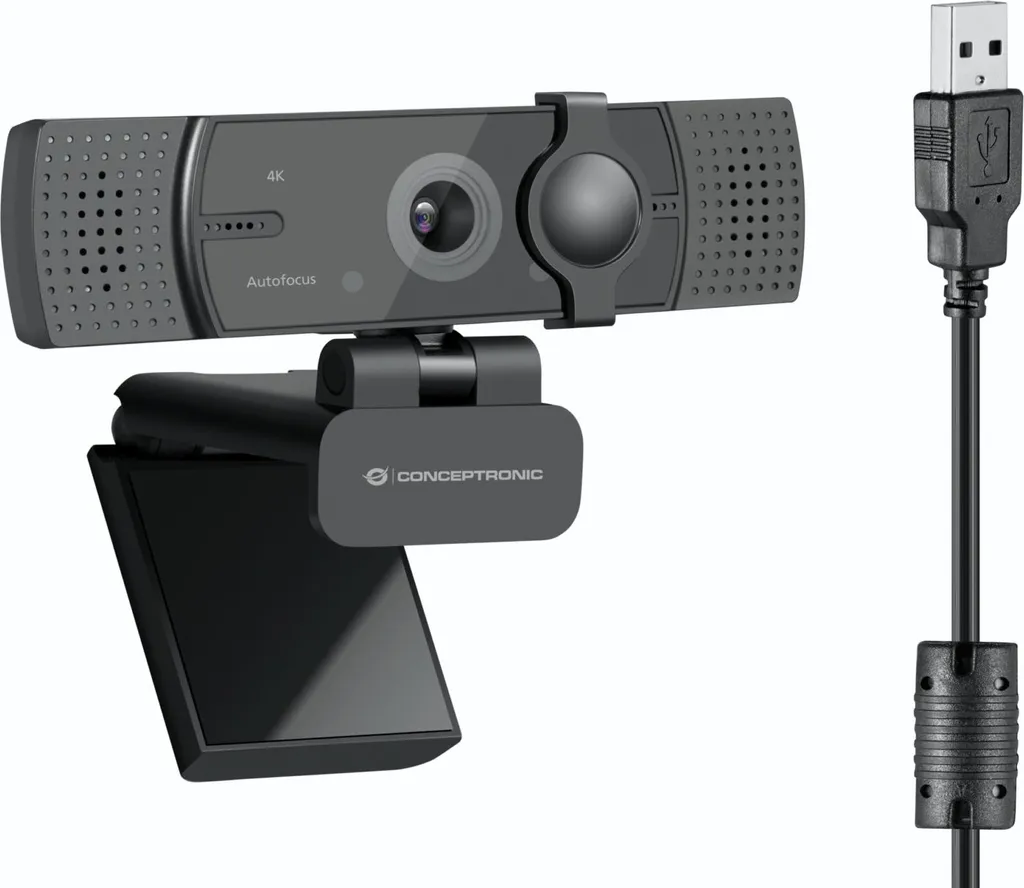 Webcam de Conférence 4K pour Télétravail avec Micro et Vision 120° - 2