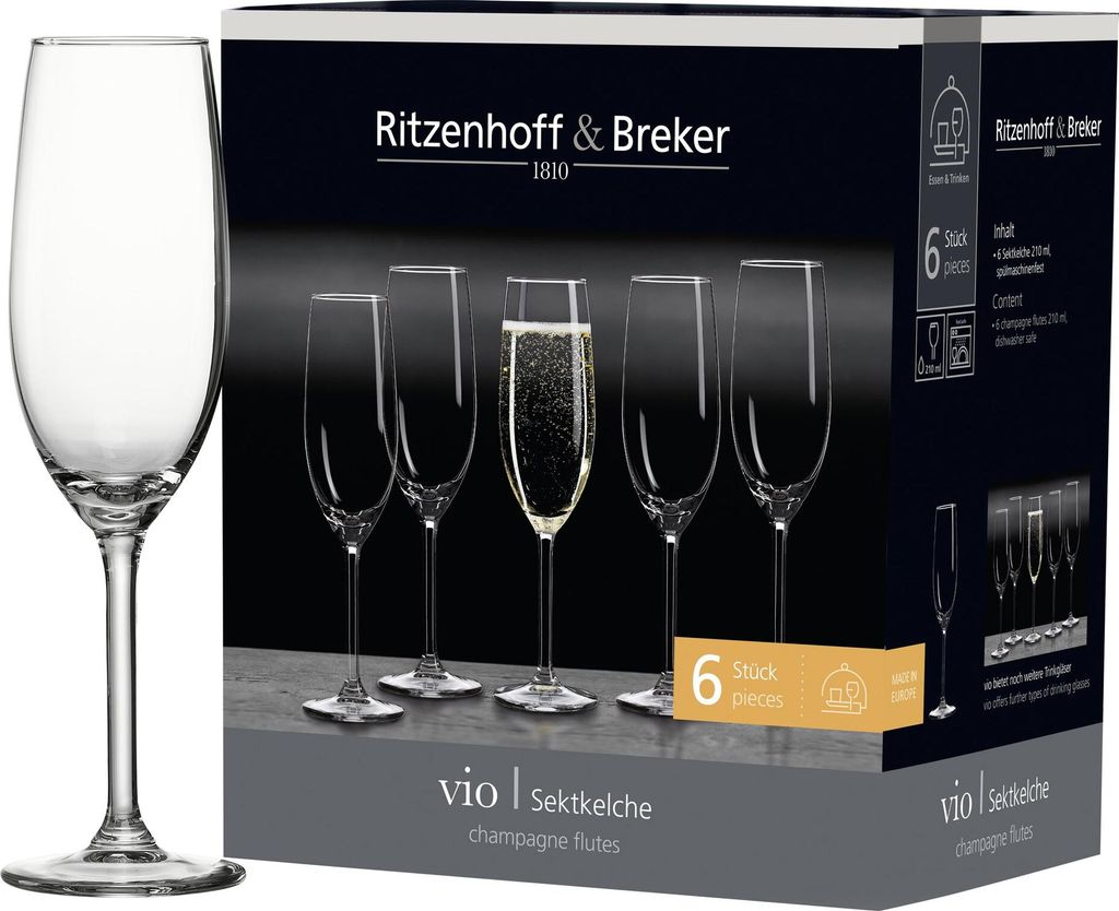 RITZENHOFF & BREKER Sektkelch Vio 210ml 6er Set Obrázok produktu 