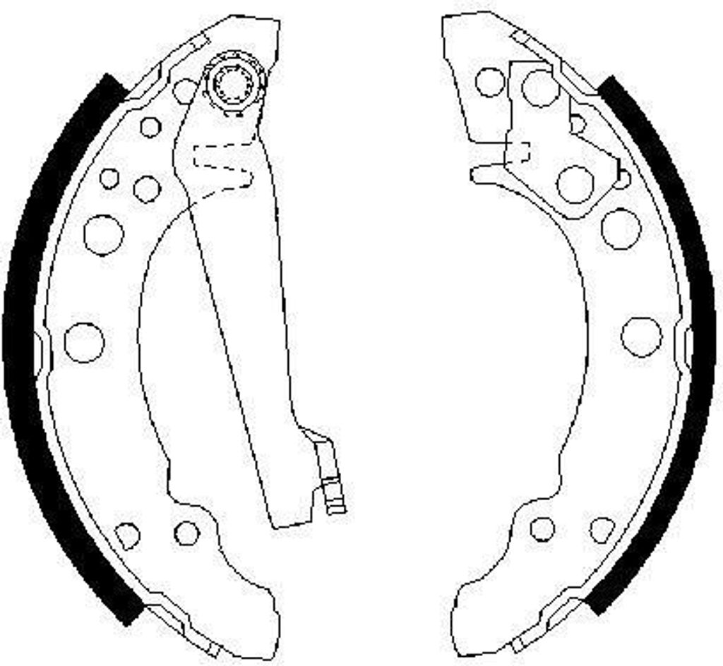 Bosch Bremsbackensatz Hinterachse 0 986 487 002