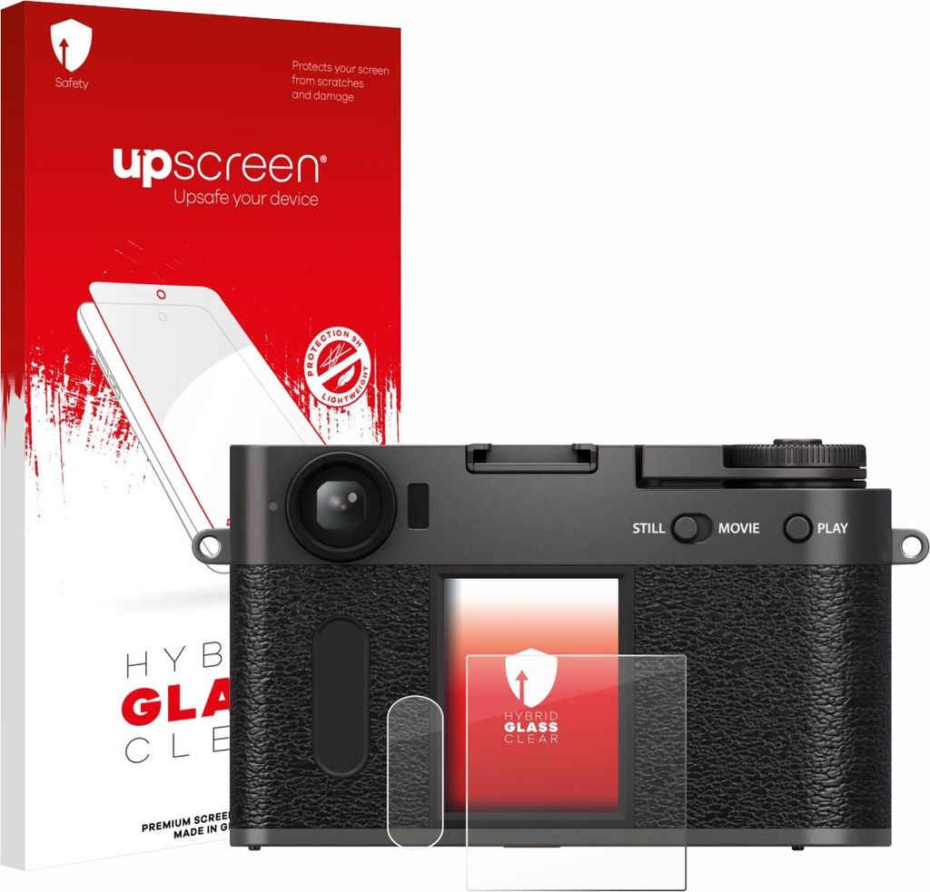 upscreen Schutzglas für Fujifilm X Half X-HF1 Schutzfolie Panzer Folie Glas Display Schutz klar