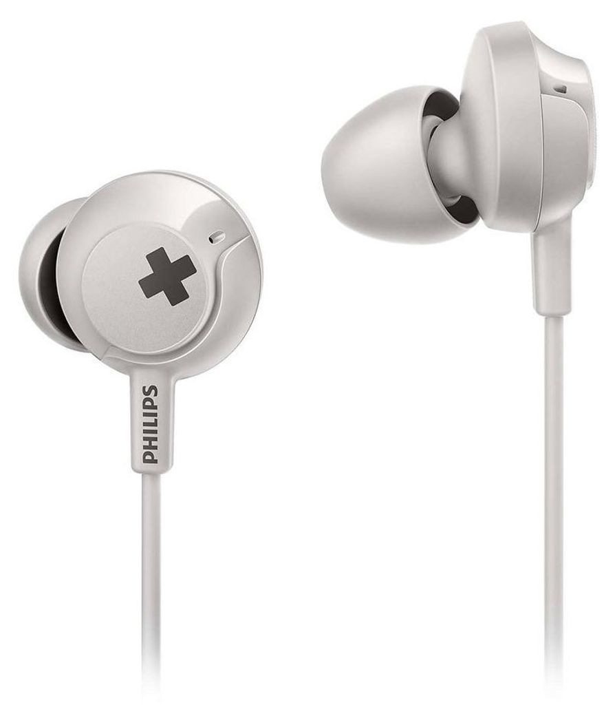 Philips SHE4305WT Bass+ In-Ear Kopfhörer mit Mirkofon weiß Produktbild 