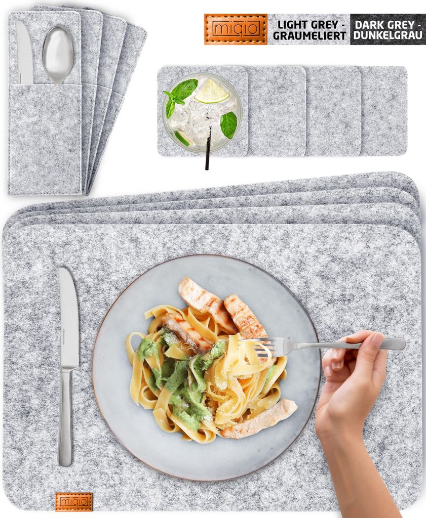 Platzsets Untersetzer Taschen 12er-Set