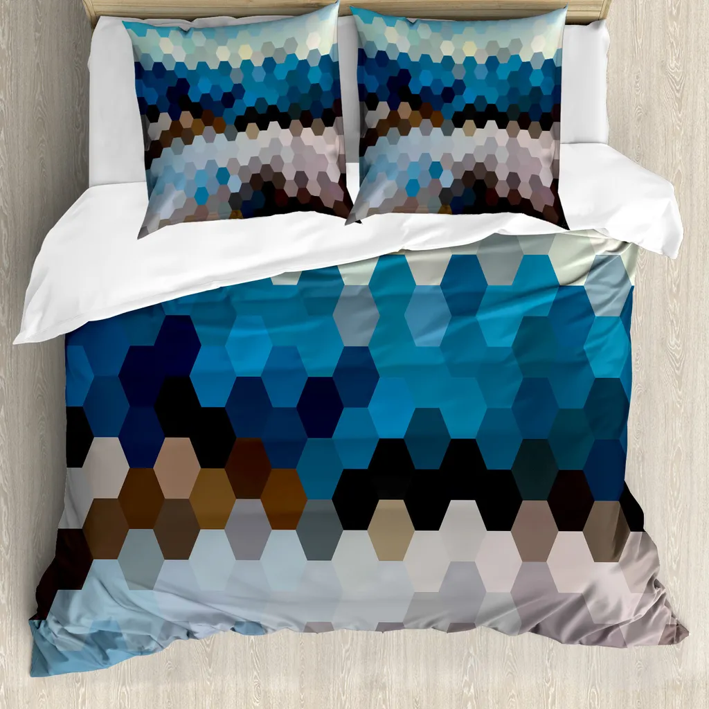ABAKUHAUS Copripiumino Geometrico 200x200 Anallergico - Set Multicolore