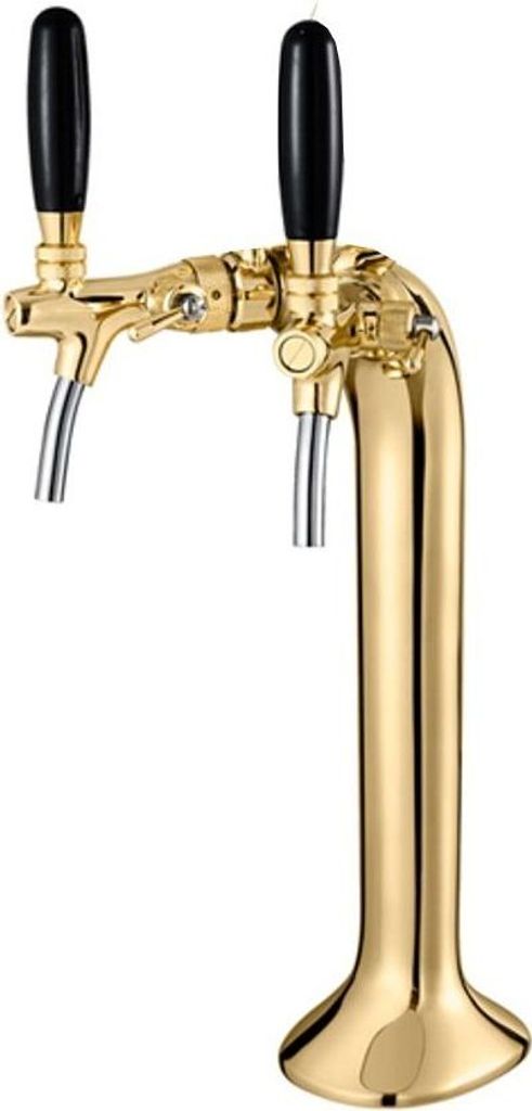 Schanksäule Gold 2-leitig, elegant, '!'