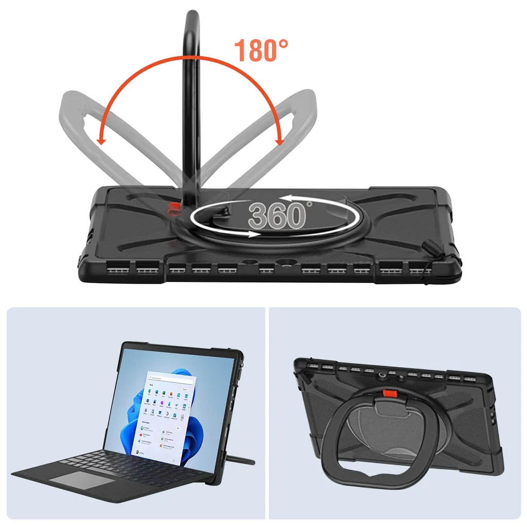 Protection Surface Pro 8 renforcée avec poignée ergonomique et support