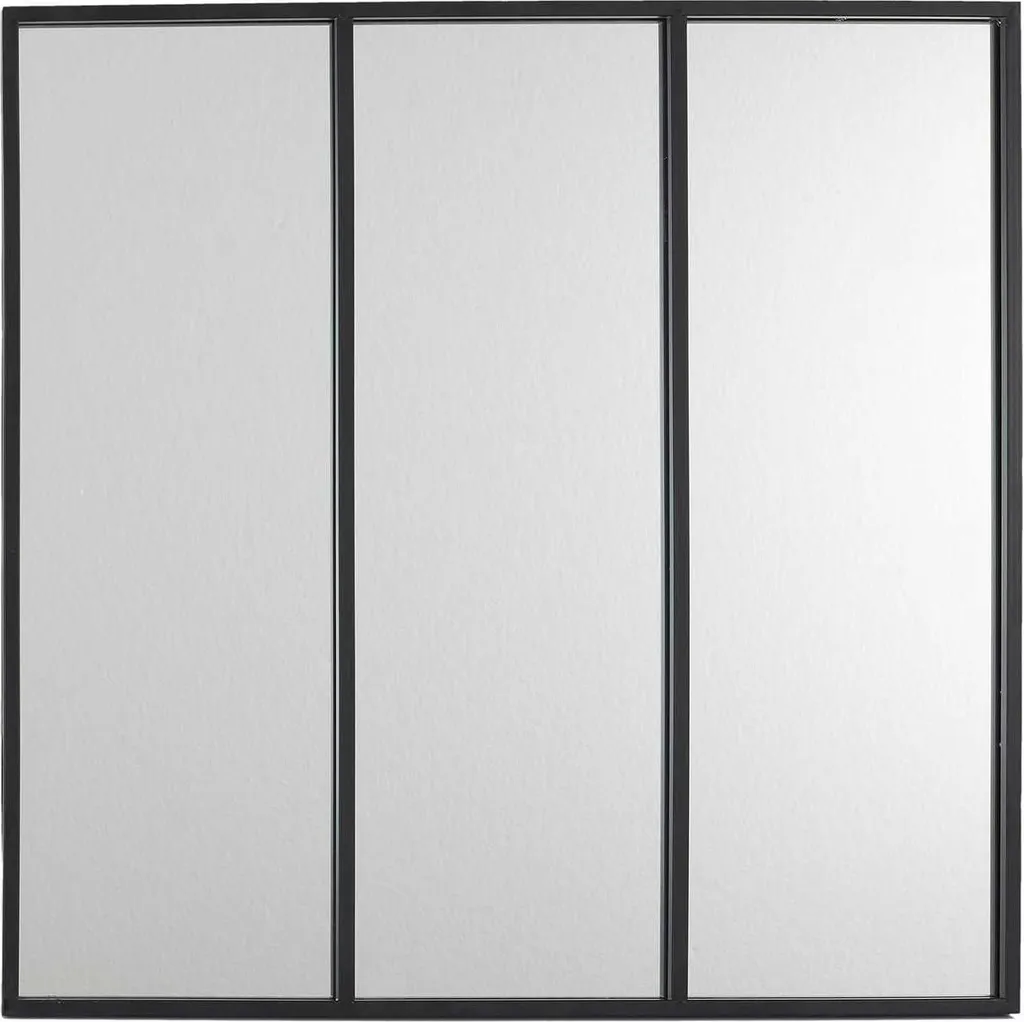 Miroir Mural Noir 61x61 cm Idéal pour Entrée ou Salle de Bain Chic