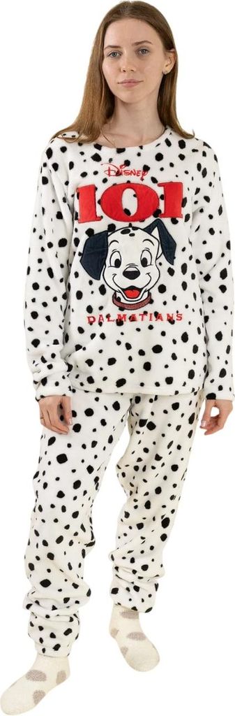 101 Dalmatians - Schlafanzug mit langer Hose für Damen NS9250 (XL) (Weiß/Schwarz)