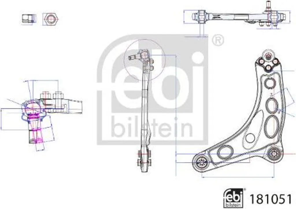 Suspension de roue pour utilitaire Trafic et Vivaro - FEBI 181051