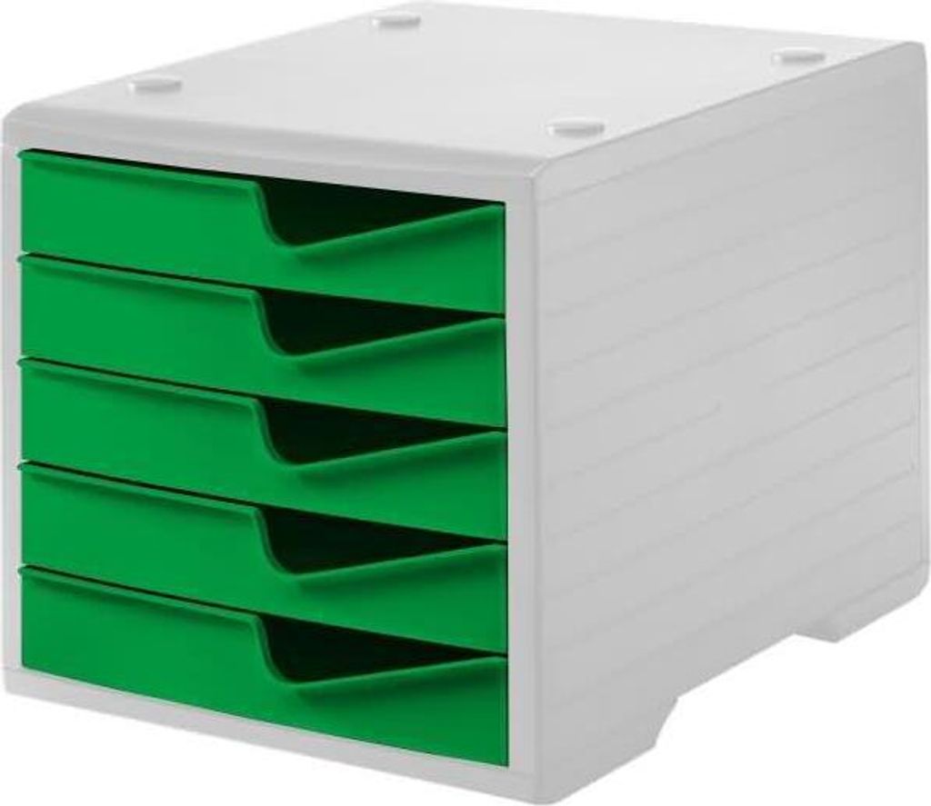 styro Schubladenbox styroswingbox gecko 275-8430.5181, DIN C4 mit 5 Schubladen
