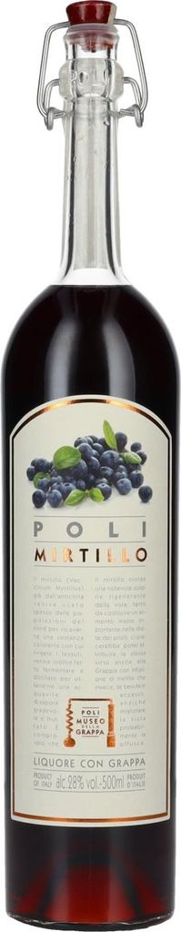 Poli Mirtillo Liquore con Grappa 28% Vol. 0,5l Produktbild 