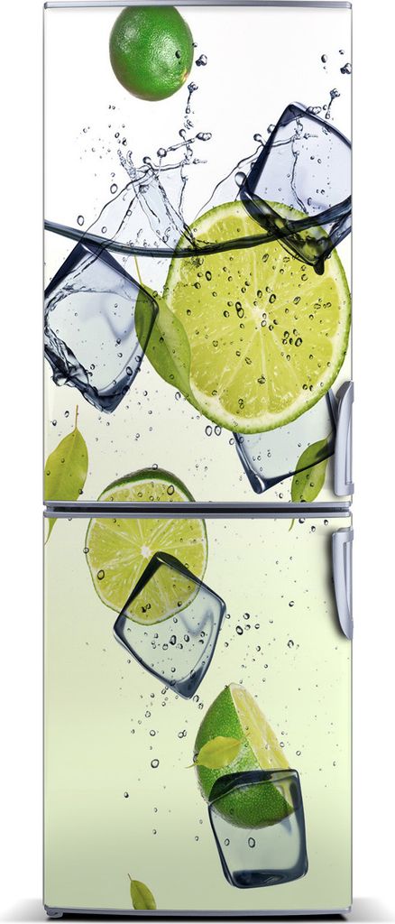 Tulup Kühlschrankdekoration - Magnetmatte - 60 cm x 180 cm - Magnet auf dem Kühlschrank - Limes Und Eis