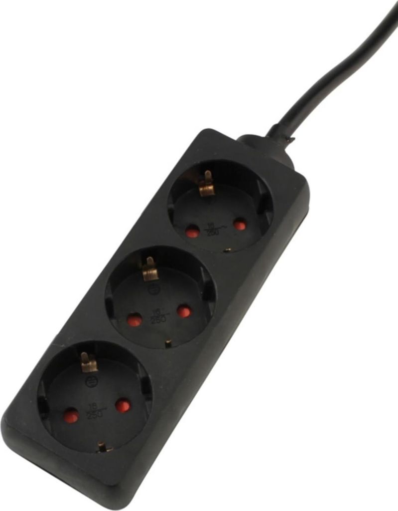 Unitec 1,4 m Steckdosenleiste - Schwarz, 3-fach Produktbild 