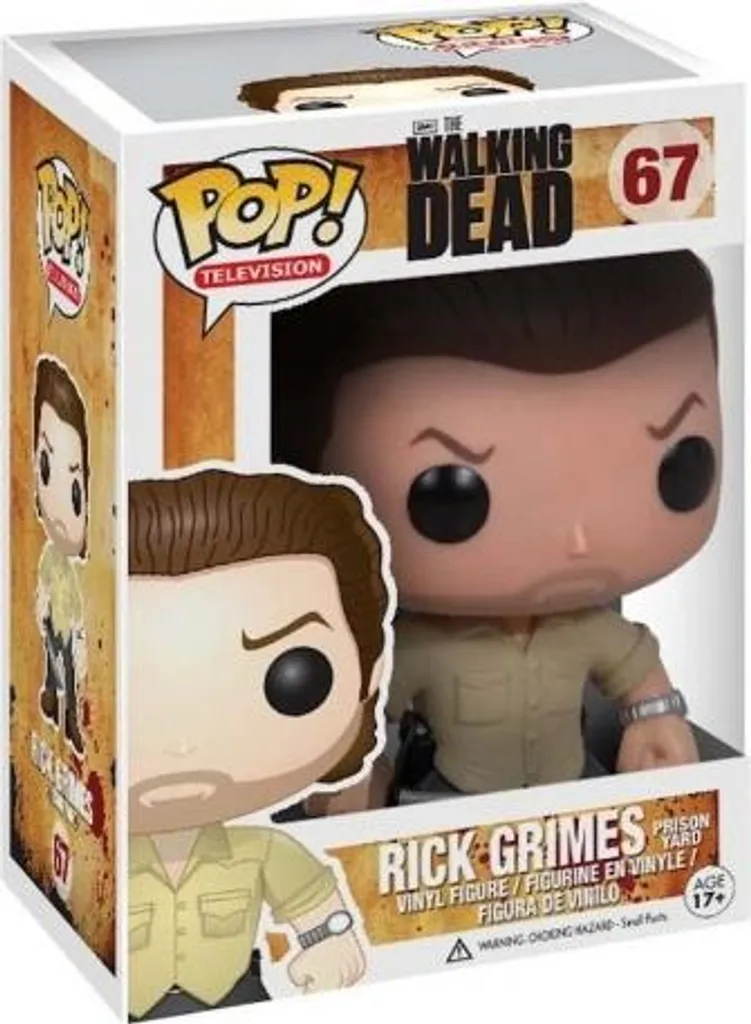 Figurine Pop Walking Dead Rick 67 Objet de Collection Prison Yard
